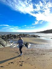 Fiona, from team Strideclyders For Life, at Cardoness Beach