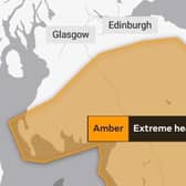 The weather warning covers southern Scotland