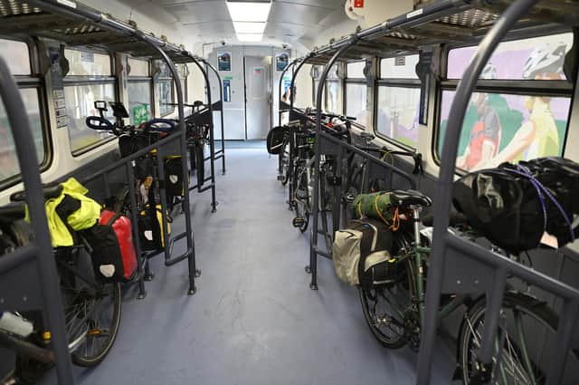 The wide gangway makes getting bikes in and out easy. Picture: John Devlin