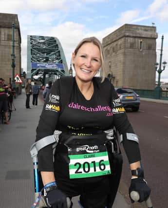 Claire Lomas took part in the Great North Run in Newcastle in 2016 (Picture: Owen Humphreys/PA Wire)