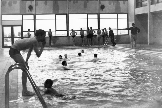 The new swimming pool at South Shields Grammar Technical School for Boys.