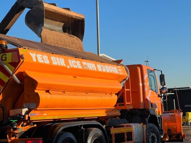Scotland's gritters often hilariously named, have been out treating the roads. Picture, @SWTrunkRoads