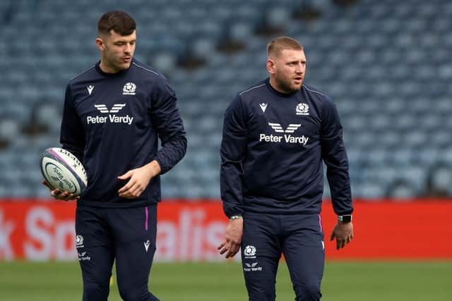 Blair Kinghorn (left) is as chilled as Finn Russell according to Hamish Watson. (Photo by Craig Williamson / SNS Group)