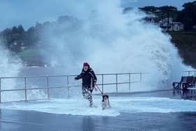 Storm Ciaran hits the UK, with a yellow weather warning for rain in place for much of Scotland's east coast. Picture: SWNS