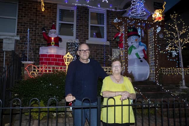 Ian Cochran, 68, has been illuminating his house in Hamilton, South Lanarkshire, for around 35 years - usually in December.