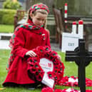 Amelia Armstrong, ten, laid Poppy Scotland’s wreath, a few veterans joined her in Princes Street Garden during a virtual service.