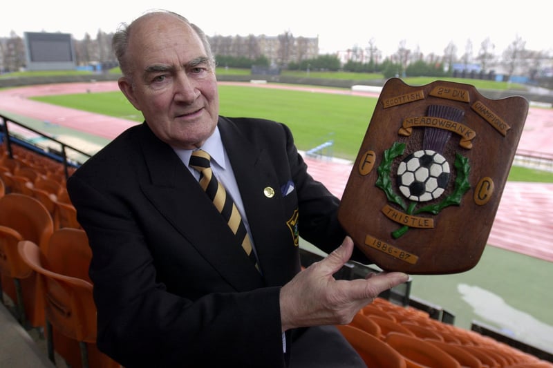 John Bain ex manager of Meadowbank Thistle which relocated to West Lothian and became Livingston FC in 1995.