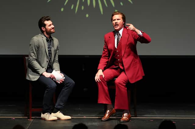 What would 'Anchorman' Ron Burgundy, played by Will Ferrell, right, think? Older male newsreaders could be on their way out (Picture: Joe Scarnici/Getty Images for Funny or Die)
