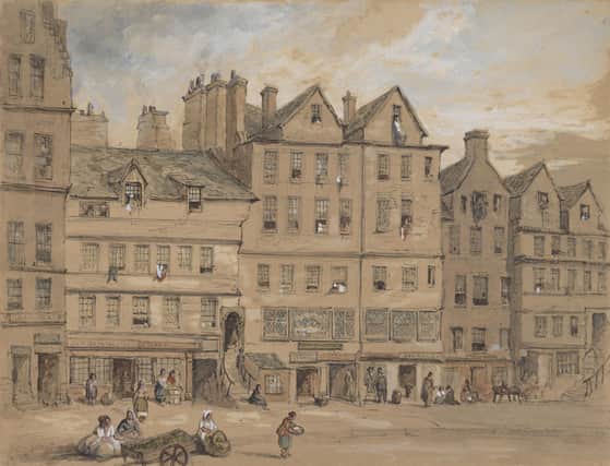 Gladstone's Land painted in 1855 by Henry Gibson Duguid (1805 - 1860). The building housed a tavern, an upmarket shop and a number of expensive apartments. It is now run by the National Trust for Scotland. PIC: National Galleries of Scotland.