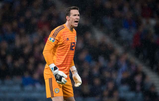 Jon McLaughlin in action for Scotland.