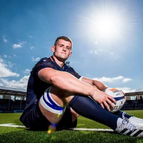 Magnus Bradbury pictured at the Edinburgh Rugby Stadium which will stage its first game on Saturday when Newcastle come calling. Picture: Ross Parker/SNS