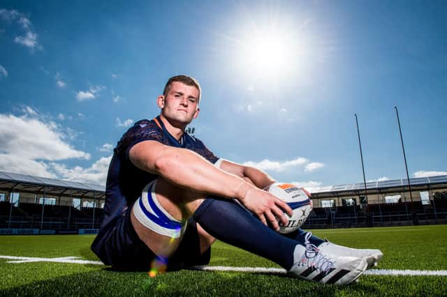 Magnus Bradbury pictured at the Edinburgh Rugby Stadium which will stage its first game on Saturday when Newcastle come calling. Picture: Ross Parker/SNS