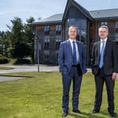Bancon Group chief executive John Irvine (right) with Andrew Tweedie, group finance director (left). Picture: Ross Johnston/Newsline Media