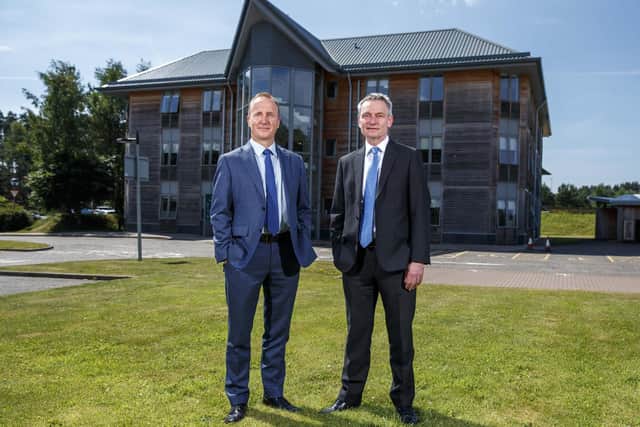 Bancon Group chief executive John Irvine (right) with Andrew Tweedie, group finance director (left). Picture: Ross Johnston/Newsline Media