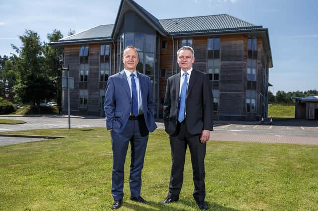 Bancon Group chief executive John Irvine (right) with Andrew Tweedie, group finance director (left). Picture: Ross Johnston/Newsline Media