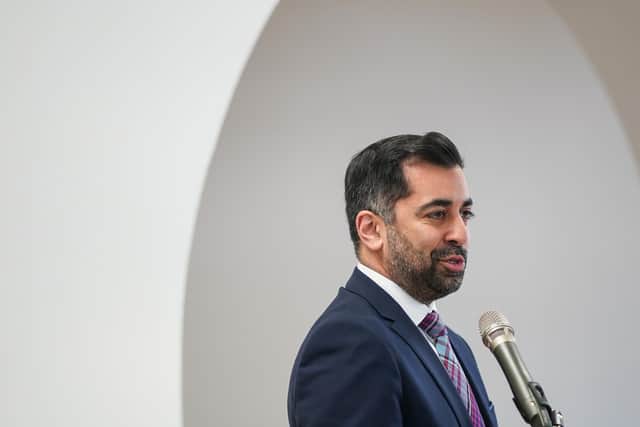 First Minister Humza Yousaf speaks during an anti-poverty summit at Dovecot Studios in Edinburgh. Picture: Peter Summers/PA Wire