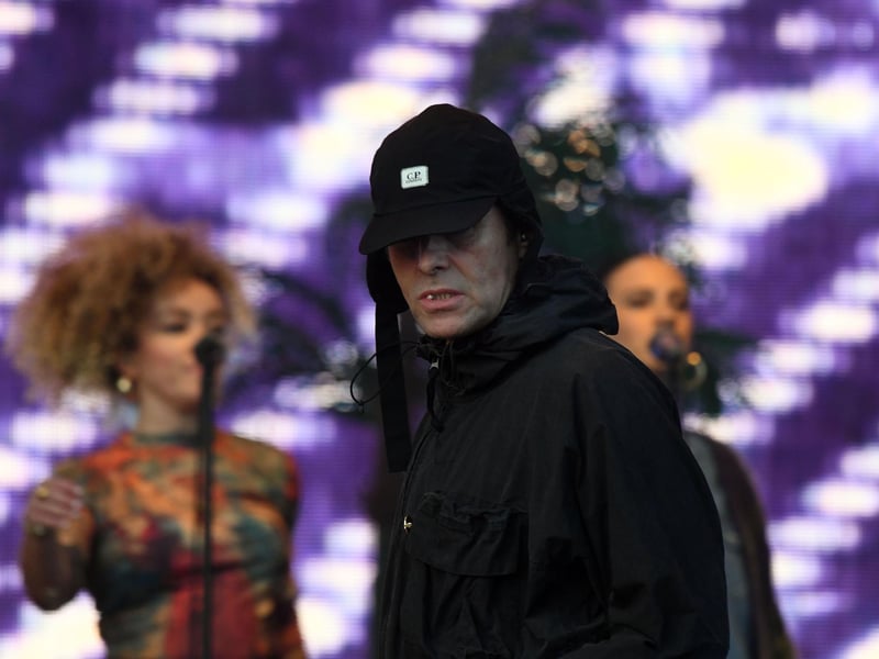 Liam Gallagher performing in the hangout tent at the Trnsmt Festival at Glasgow Green