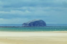 Tyninghame beach and the Bass Rock.