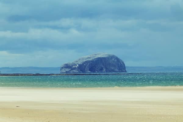 Tyninghame beach and the Bass Rock.