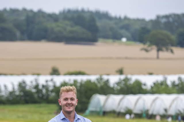 George at Craigies Farm where the Sinclair family do tours and visits for people wanting to know more about where food comes from and how farming works (pic: Phil Wilkinson)
