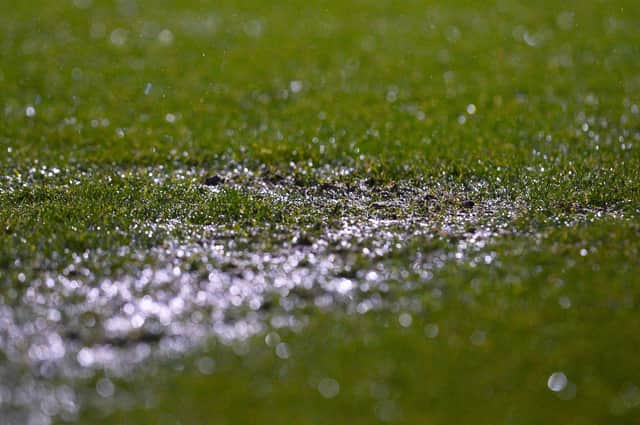 Pitch inspections have been carried out today due to the stormy weather.