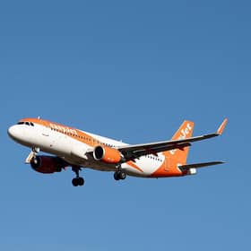 An EasyJet plane. (Photo by Jaime REINA / AFP via Getty Images)