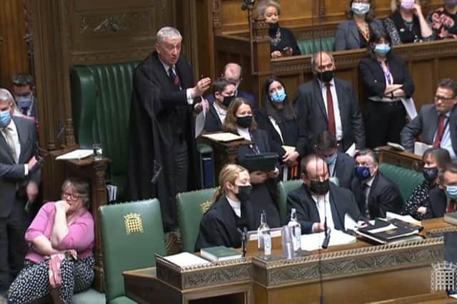 Speaker of the House of Commons Sir Lindsay Hoyle warned "words have consequences"