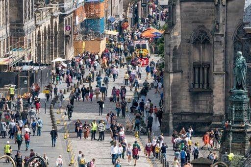 Edinburgh's Royal Mile on the first day of the Edinburgh Fringe Festival.
