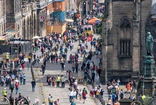 Edinburgh's Royal Mile on the first day of the Edinburgh Fringe Festival.