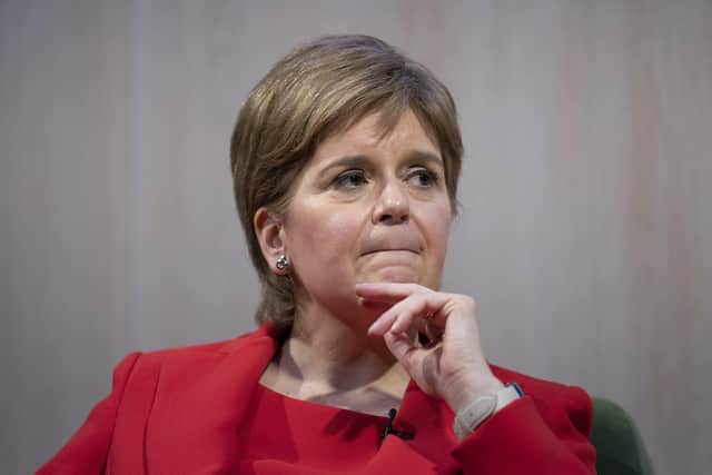 First Minister Nicola Sturgeon answers questions from the floor after delivering a speech to the RSA Fellowship in her final public event as Scottish First Minister. Picture: Kirsty O'Connor/PA Wire