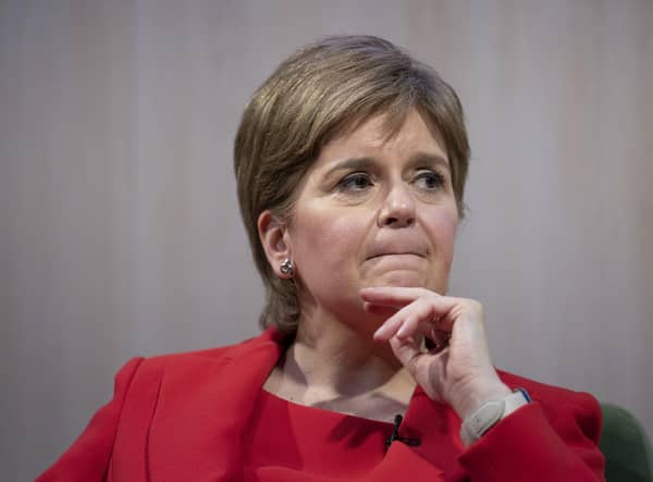 First Minister Nicola Sturgeon answers questions from the floor after delivering a speech to the RSA Fellowship in her final public event as Scottish First Minister. Picture: Kirsty O'Connor/PA Wire