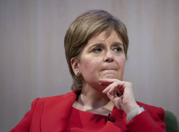 First Minister Nicola Sturgeon answers questions from the floor after delivering a speech to the RSA Fellowship in her final public event as Scottish First Minister. Picture: Kirsty O'Connor/PA Wire