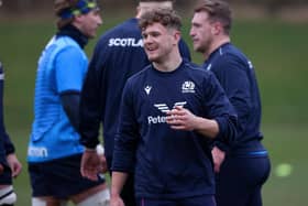 Darcy Graham training this week with Scotland at Oriam, on the outskirts of Edinburgh,.  (Photo by Craig Williamson / SNS Group)