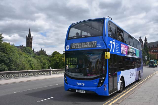 First Glasgow will make its biggest service increase since lockdown on Monday. Picture: FirstGroup.
