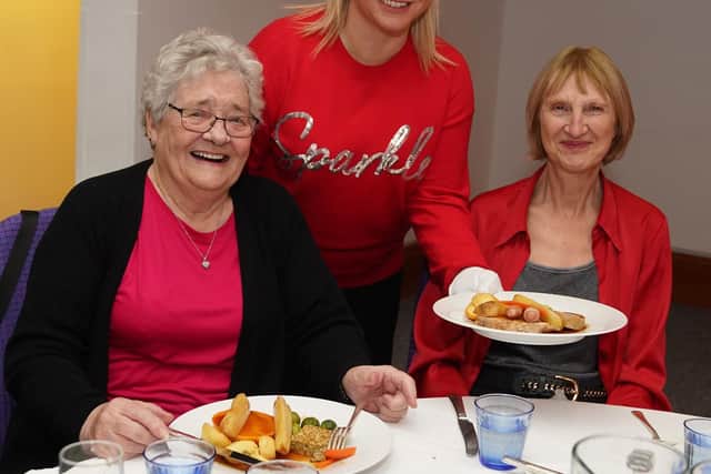 left to right Margaret (Re-engage Guest), Lyndsey Rafferty (EICC) and Anne Grindley (Group Coordinator, Re-engage) at the EICC