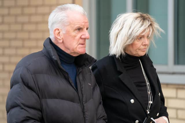 Kathy, the sister of Jacqui Montgomery, arrives at Huntingdon Crown Court in Cambridgeshire, where killer rapist, Dennis McGrory, has been jailed for life with a minimum term of 25 years and 126 days in the oldest double jeopardy case in England and Wales. Picture: Joe Giddens/PA Wire