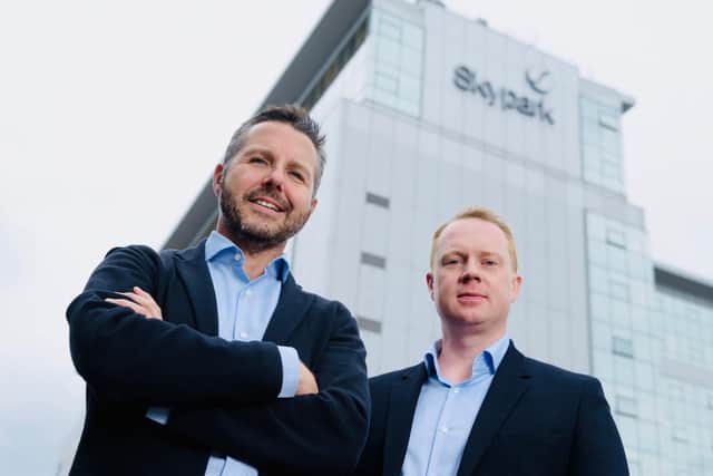 Paul Burgess, CEO, and Gregor Sutherland, COO, both of Glasgow-based motor finance provider Startline, which is based at Skypark.