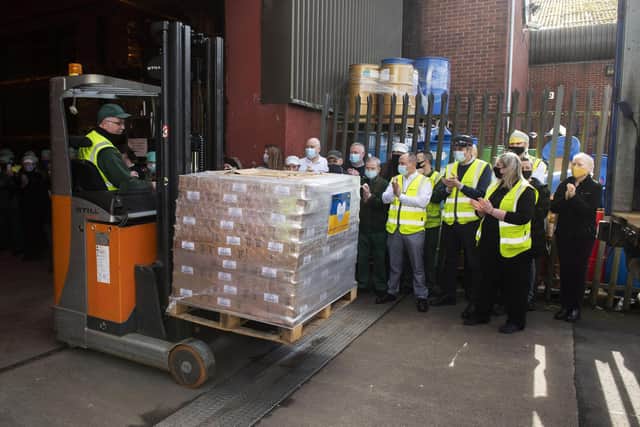 International aid charity Glasgow The Caring City has sent a second phase of requested aid to the Ukraine/Poland border. Picture: Craig Foy / SNS Group