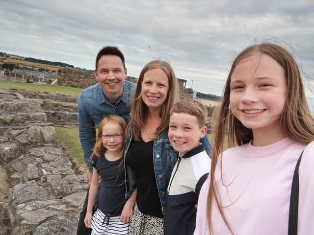 Author Scott Coull with his family in St Andrews.