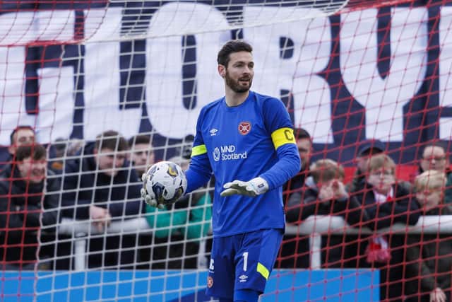 Craig Gordon made his return to the Hearts team against Spartans after nearly 13 months on the sidelines.