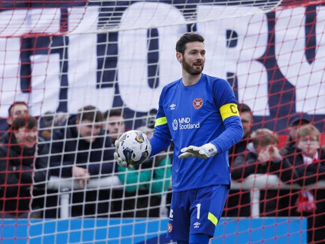 Craig Gordon made his return to the Hearts team against Spartans after nearly 13 months on the sidelines.