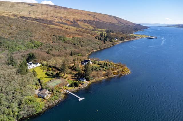 What is it? An impressive early 20th-Century seven-bedroom country home and boathouse situated in one of the West Coast's finest locations, overlooking the Kyle of Bute.