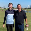 Dominic McGlinchey and his dad Gary pictured at Doha Golf Club ahead of the teenager's appearance in this week's Commercial Bank Qatar Masters on the DP World Tour.