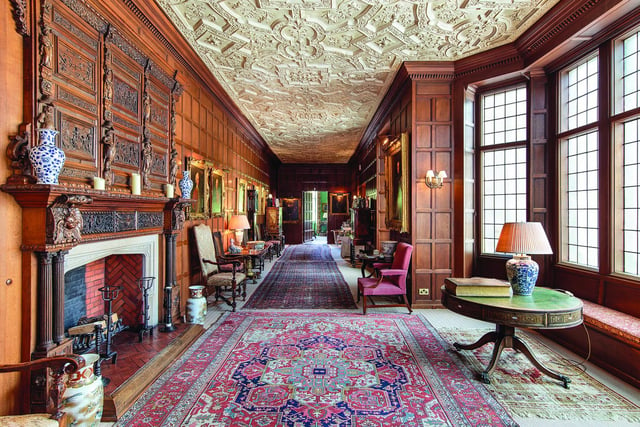 Interior: There are eight reception rooms including drawing and dining rooms, gallery, nursery, 16 bedrooms and ten bathrooms. The property is steeped in history with original panelled walls, and an imposing staircase in it original condition.
Exterior: The castle overlooks the River South Esk and its 70 acres of land includes walled gardens considered to be among the most important in Scotland. There are five estate cottages and a stable block.