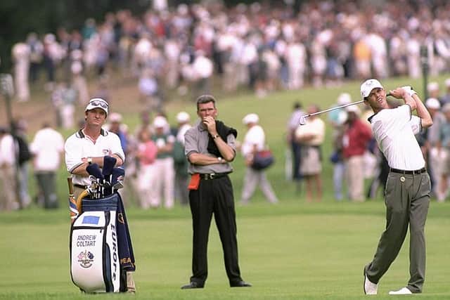 Andrew Coltart during the 33rd Ryder Cup match in Boston in 1999. Picture: AllsportUK/Allsport.