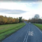 A941 near Elgin, near to where the motorcyclist crashed on Tuesday picture: Google maps
