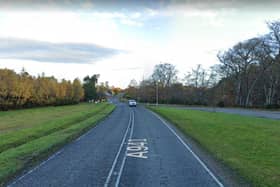 A941 near Elgin, near to where the motorcyclist crashed on Tuesday picture: Google maps