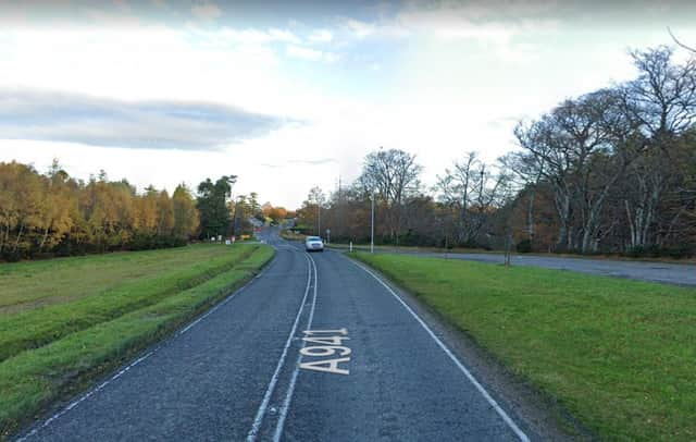 A941 near Elgin, near to where the motorcyclist crashed on Tuesday picture: Google maps