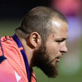 GLASGOW, SCOTLAND - DECEMBER 22: Edinburgh's Pierre Schoeman during a BKT United Rugby Championship match between Glasgow Warriors and Edinburgh Rugby at Scotstoun Stadium, on December 22, 2023, in Glasgow, Scotland.  (Photo by Craig Williamson / SNS Group)