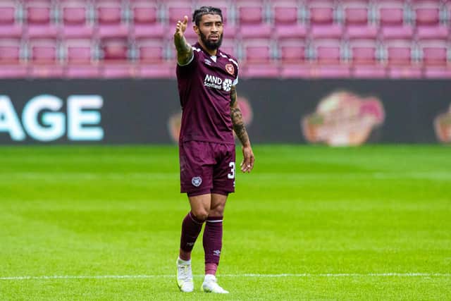 Josh Ginnelly is back in action for Hearts and a key player. (Photo by Ross MacDonald / SNS Group)
